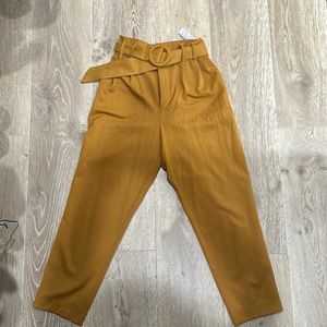 Mustard cigarette trousers